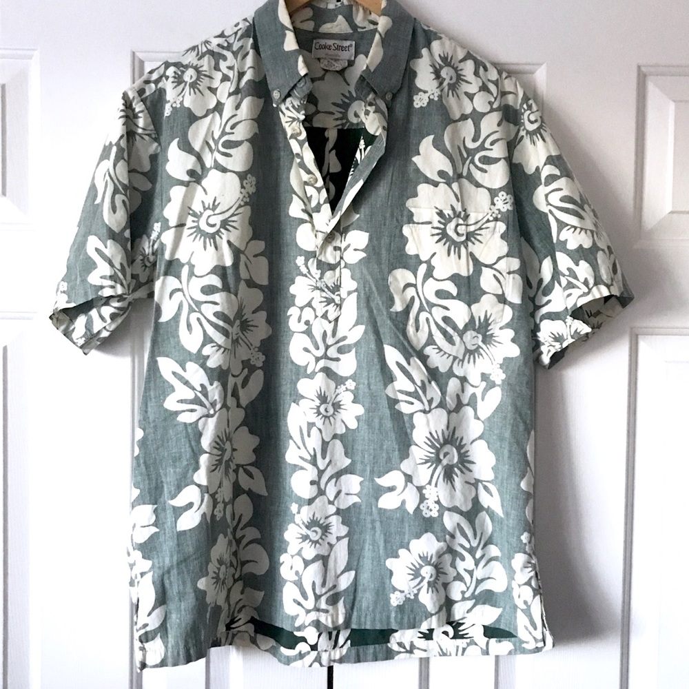 Cooke street green white Hawaiian Shirt